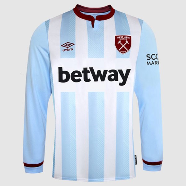 Tailandia Camiseta West Ham United Replica Segunda Ropa ML 2021/22